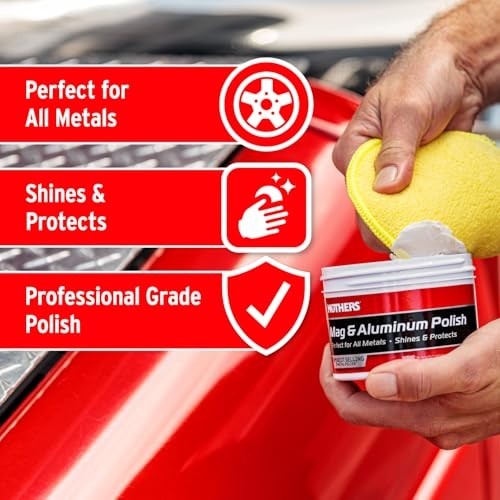 Metal Polish 10 oz Aluminum Stainless Steel Brass Chrome Wheel Cleaner Restore