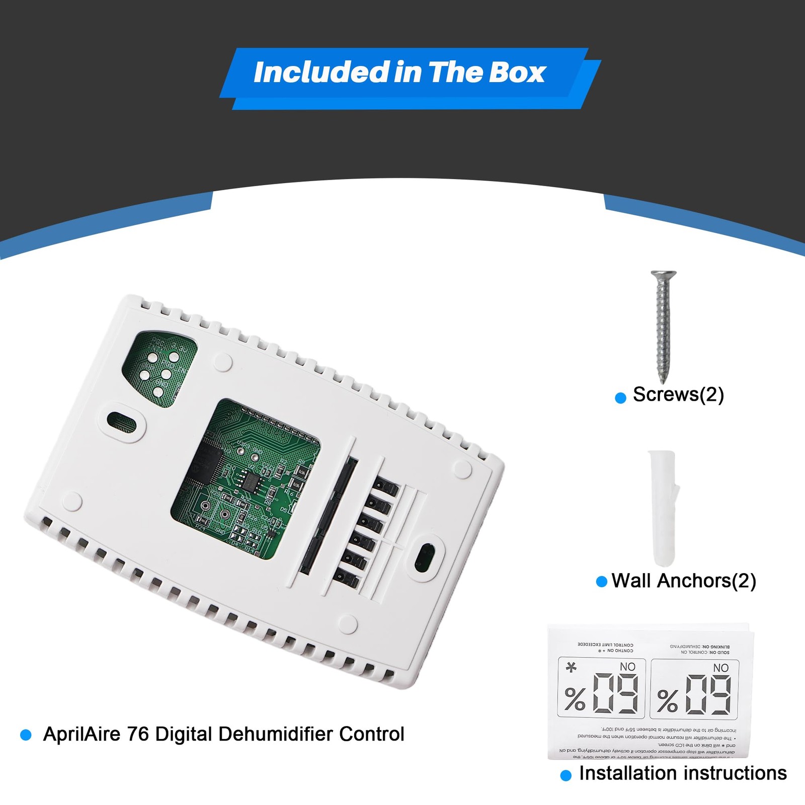“Wall-Mounted Digital Dehumidifier Control for 1800 & E-Series 24VAC”