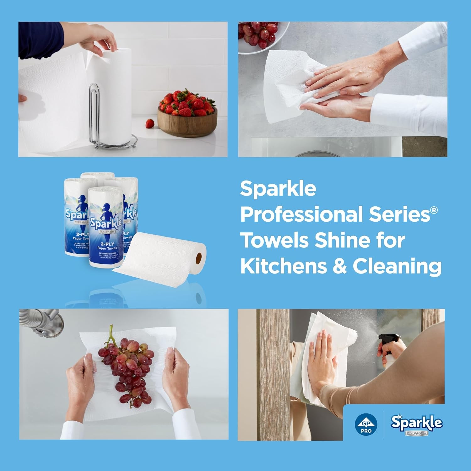 Georgia-Pacific Sparkle Professional Series 2-Ply Perforated Kitchen Paper Tow