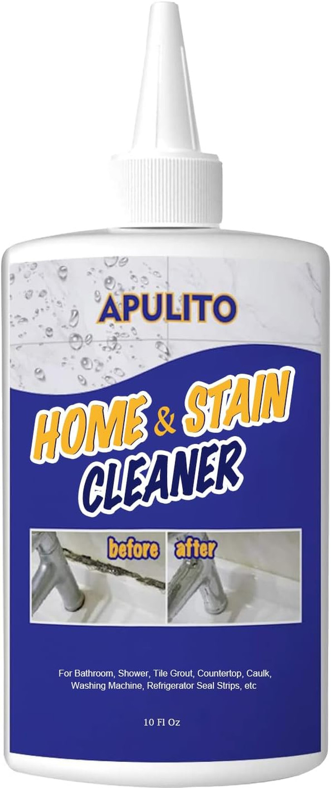 Household Cleaner Gel for Bathroom Shower Kitchen Tile Sink Countertop 10 Fl Oz