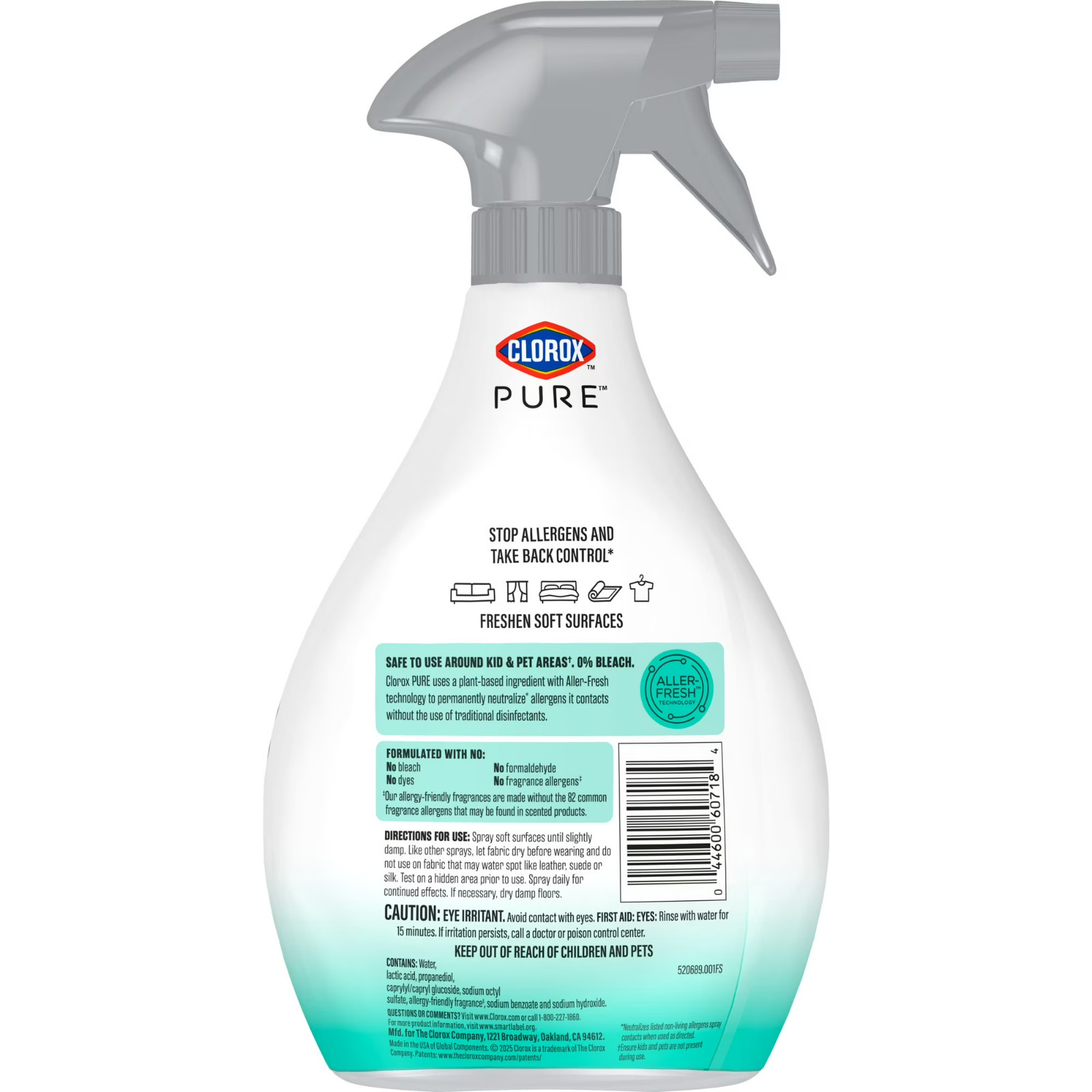 PURE Allergen Neutralizer Fabric and Carpet Spray, Clean Breeze, 26 Fluid Ounces
