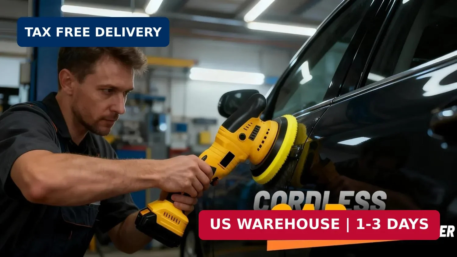 Cordless Buffer Polisher for Dewalt 20V Battery (No Battery), 7500RPM | 6-Speed