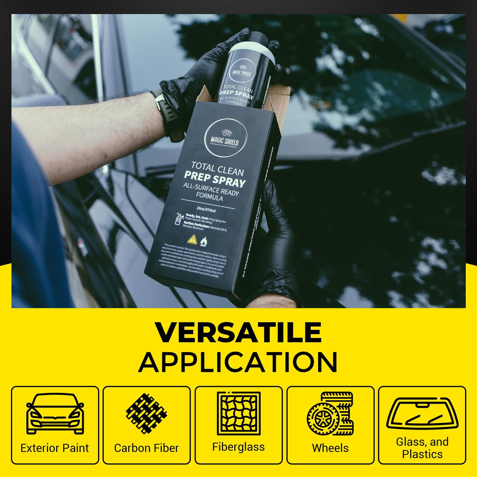 Shield Prep Spray – Must Wash After Use | Ideal for Ceramic Coating Prep | Wa…