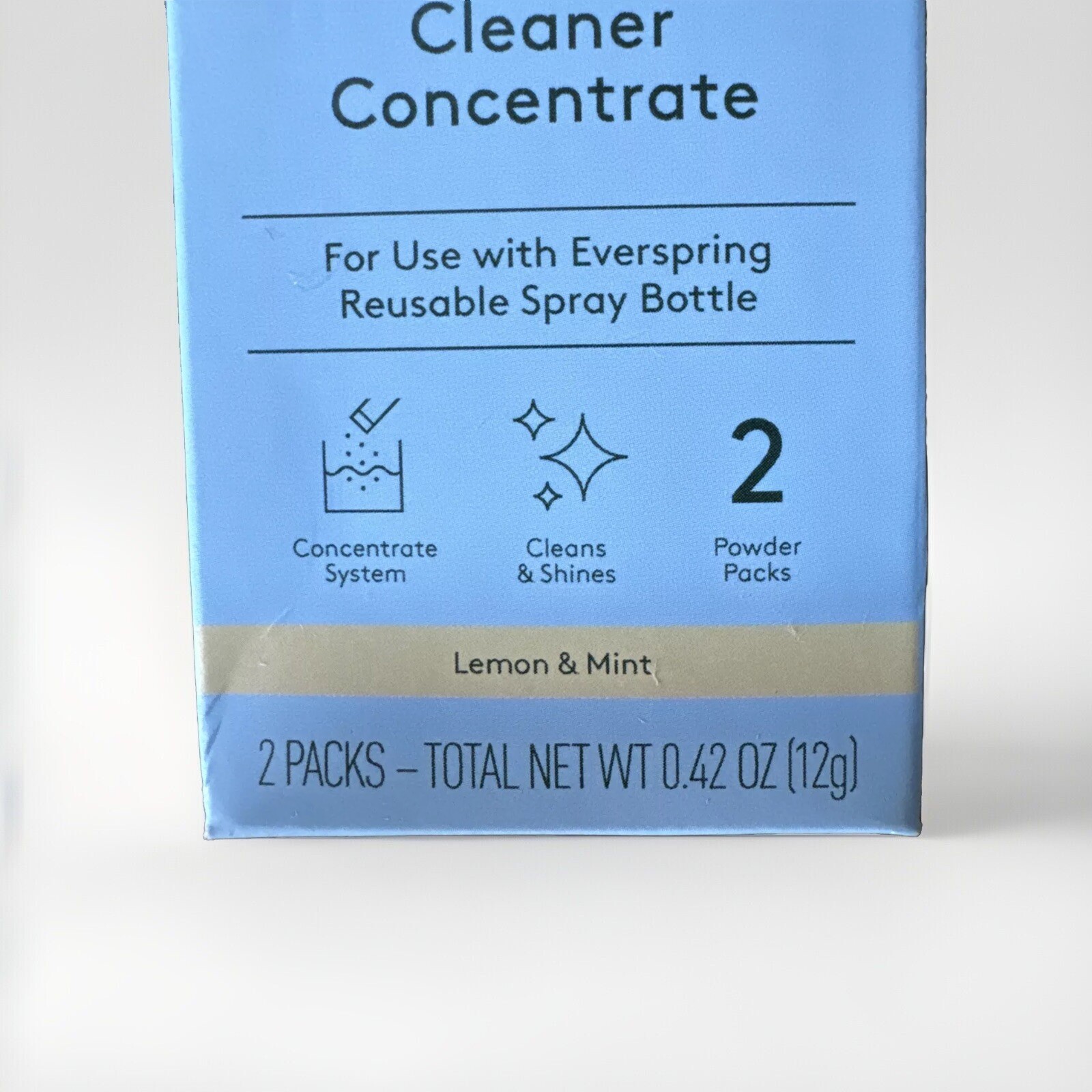 Lot 2 Box Ever Spring Glass Cleaner Concentrate 4 Packs Lemon Mint Order Refills