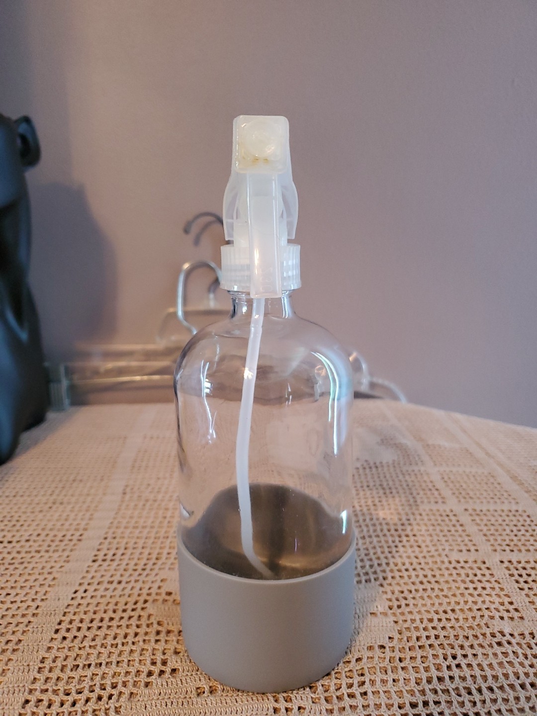 Grove Collaborative Glass Spray Bottle With Gray Silicone Sleeve New 16 Oz