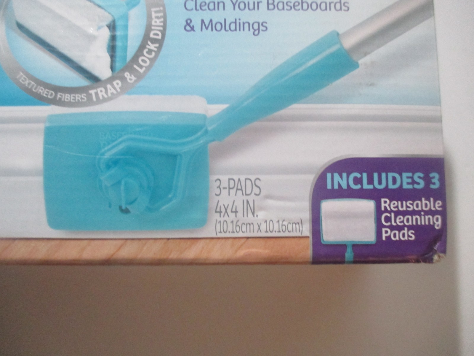 NIB Baseboard Buddy | Lightweight Home Cleaning Buddy, 4 Ft Handle Wet or dry
