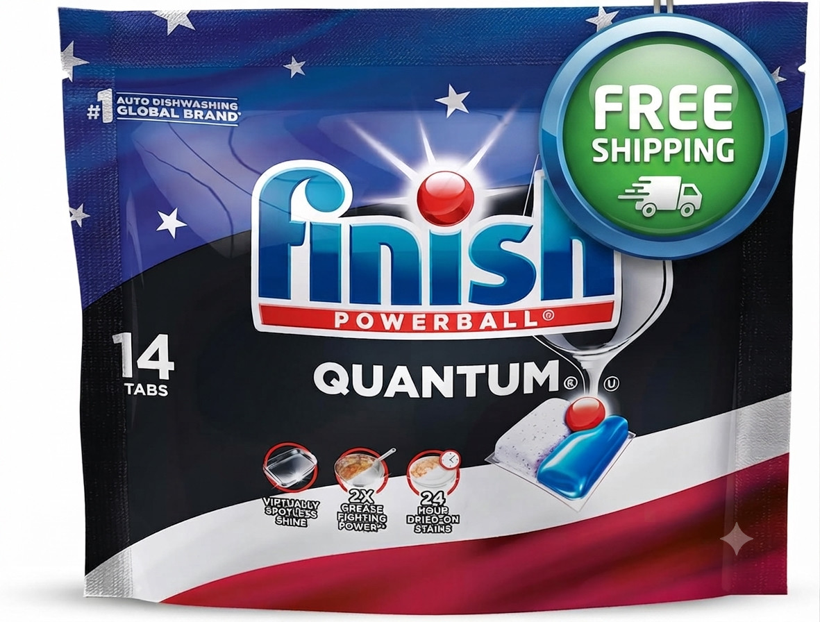 Quantum Dishwasher Pods, Dishwasher Detergent Dish Soap, Fresh Scent, 14 Count