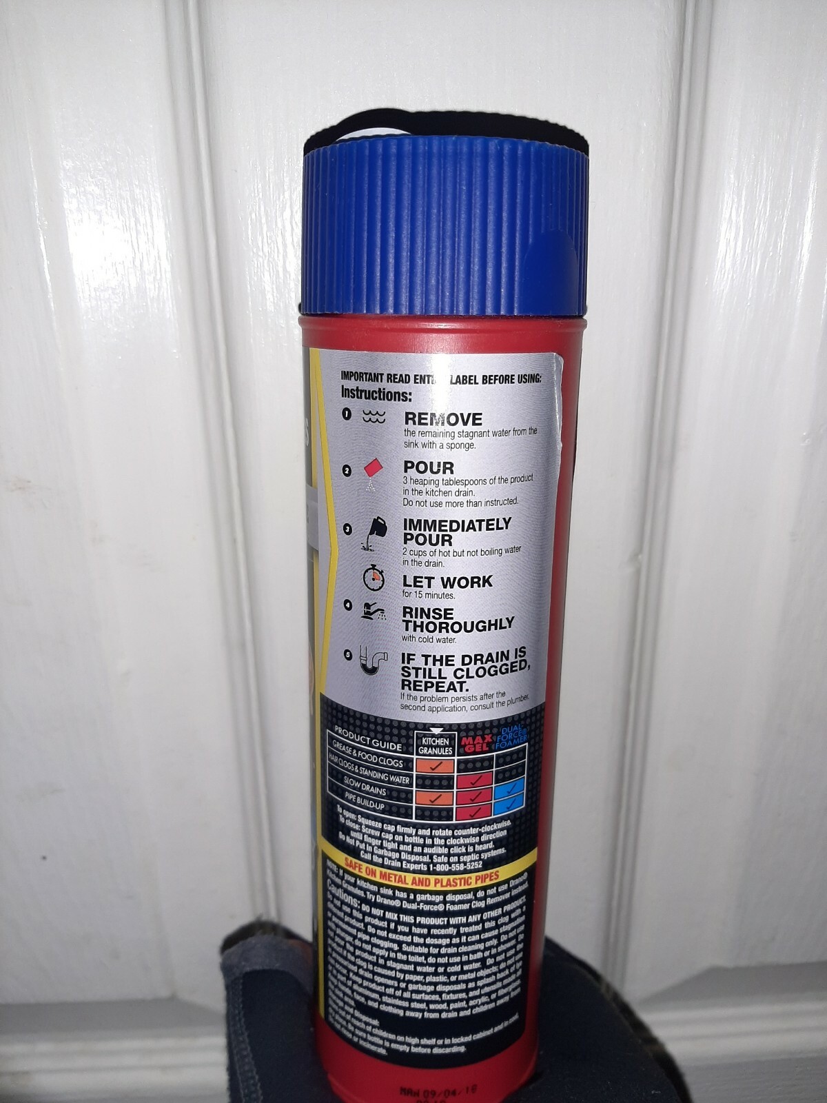 Commercial Line Drano® Kitchen Granules Canisters 17.6 Oz Each Melts Grease