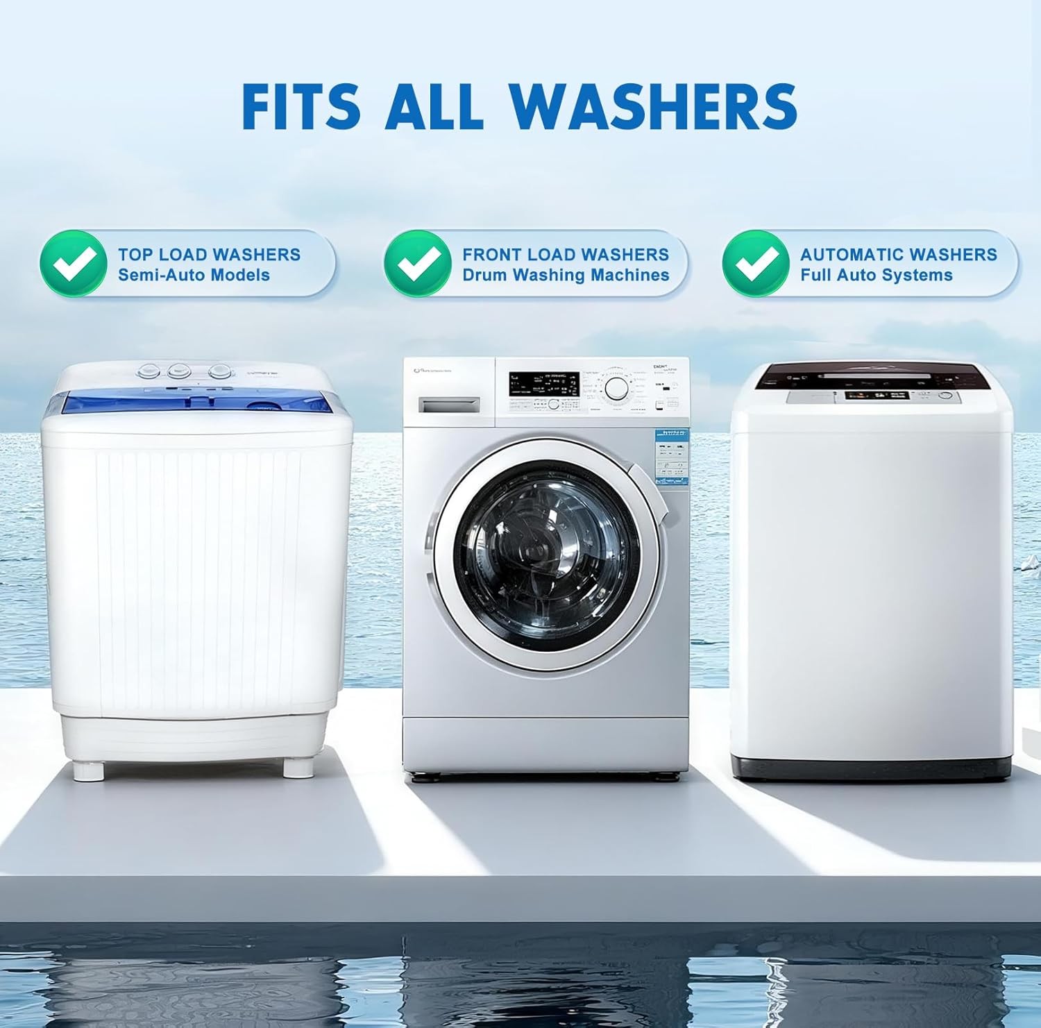 Washing Machine Cleaner Tablets Descaler Deodorizer 24 Pack Front Top Load