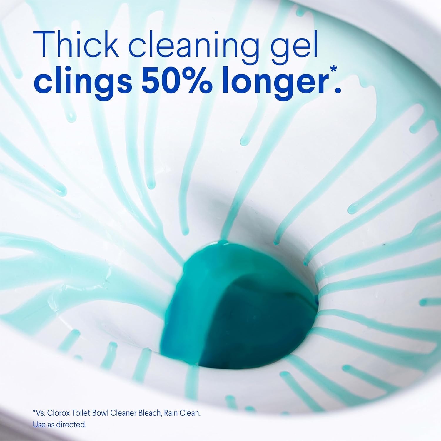 Toilet Bowl Cleaner Clinging Bleach Gel, Kills 99.9% of Bacteria and Viruses, Oc