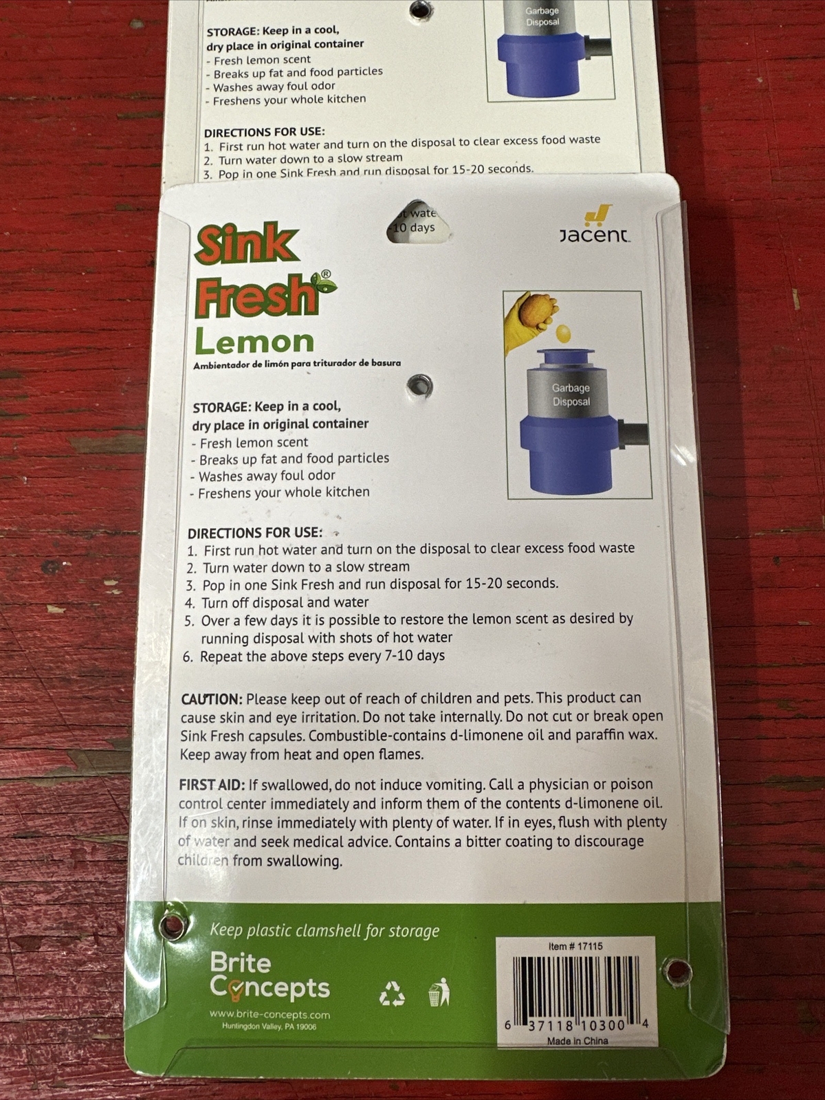 2 – 12 packs SINK FRESH Lemon Garbage Disposal Cleaner and Deodorizer NEW