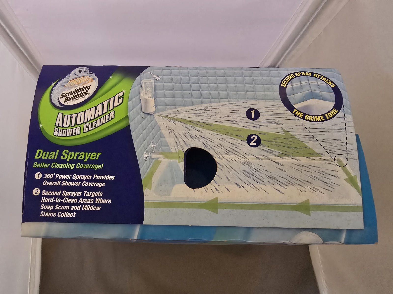 Scrubbing Bubbles NEW Automatic Shower Cleaner And 3 Bottles Of Cleaner. Read!