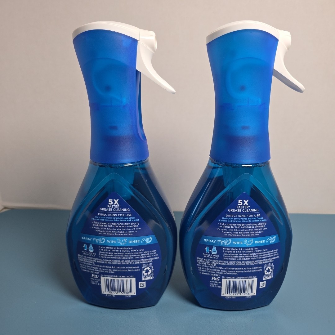 2 Dawn Powerwash Spray, Dish Soap, Dishwashing Liquid, Crisp Lilac Seasonal
