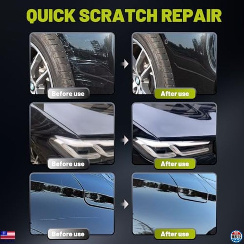 Car Scratch Remover Kit, Paint Repair & Polishing Compound, 8.4oz Gloss Shine