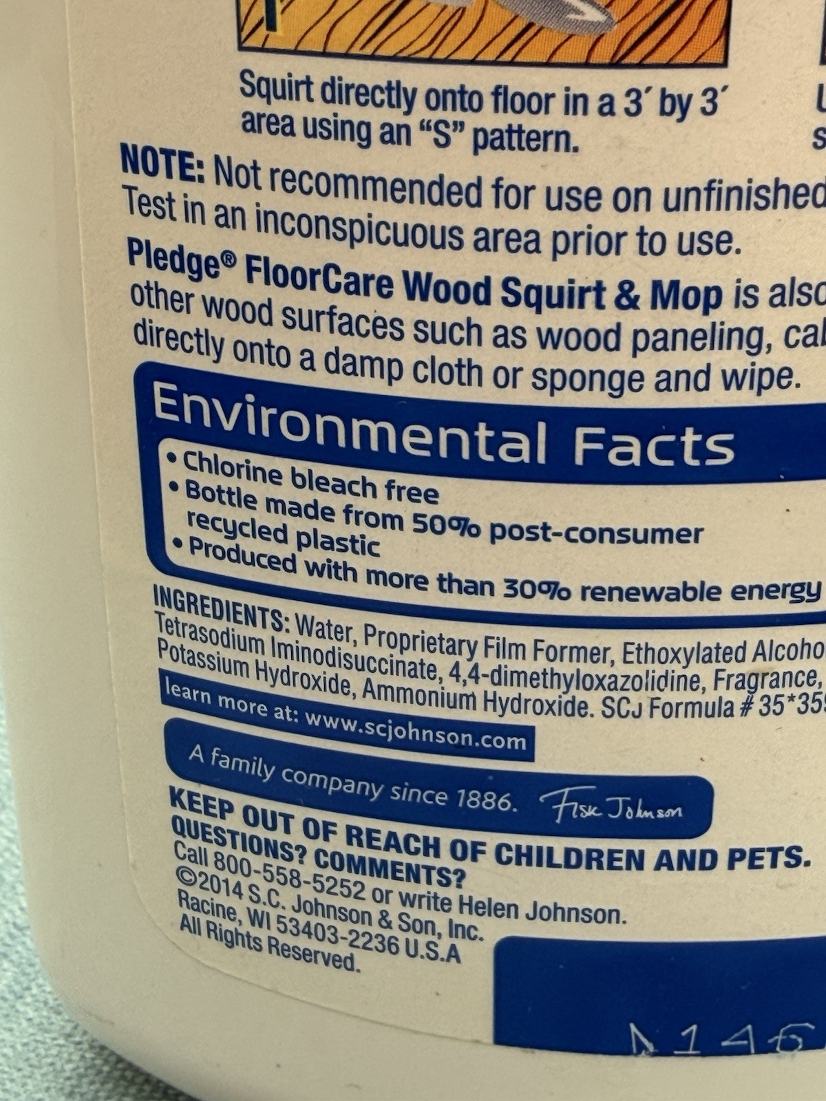 Pledge Floor Care Squirt & Mop Lemon Hardwood Cleaner 27oz