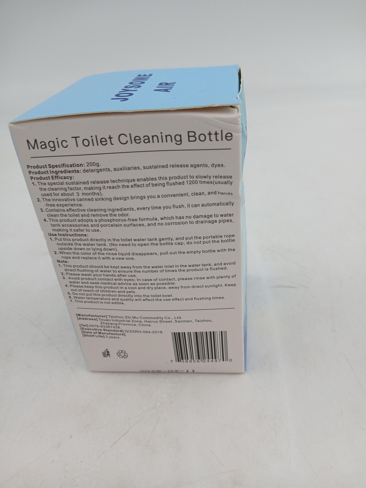 Magic Toilet Cleaning Bottle Automatic Tank Cleaner Ocean Scent 200g 120 Days