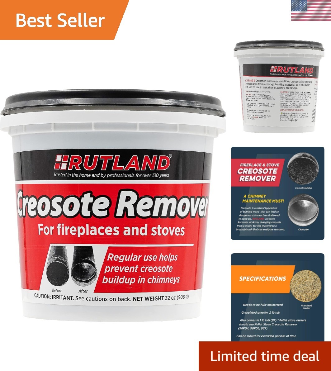 Up to 16 Applications – Rutland Creosote Cleaner Tub for All Chimney Types