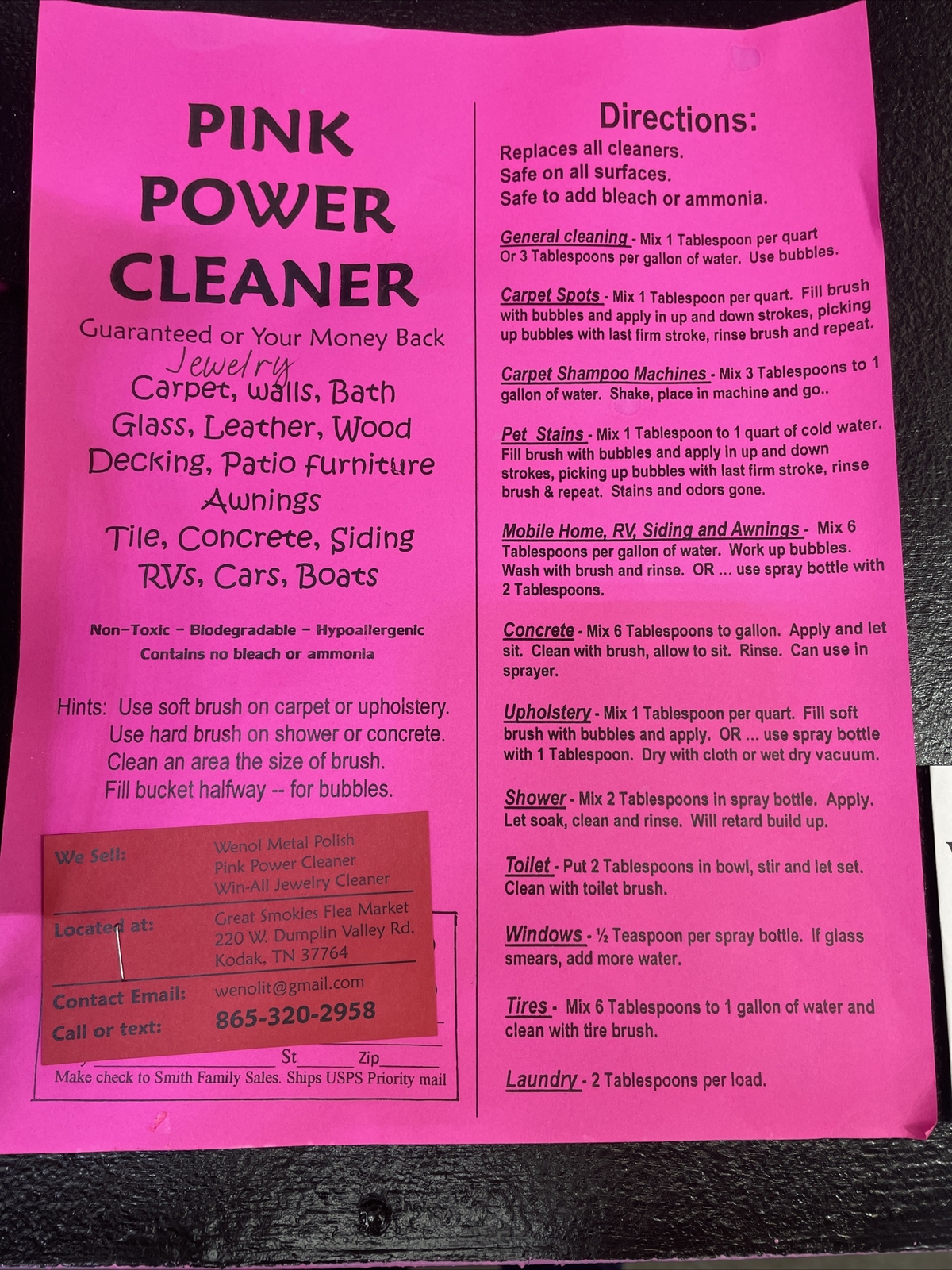 Pink Power Cleaner~Non-Toxic~Biodegradable Hypoallergenic~buy 3 + 2 free