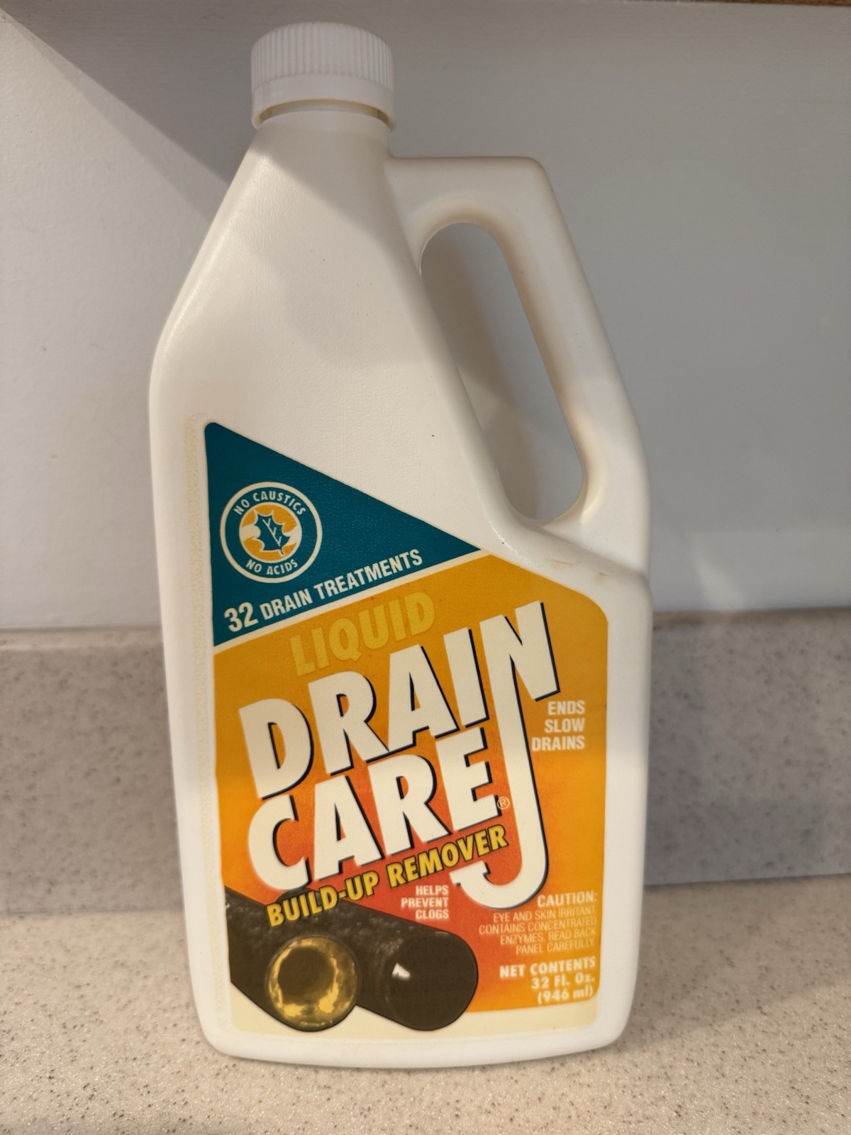 Vintage Liquid Drain Care Build Up Remover By Enforcer 1994 New Sealed