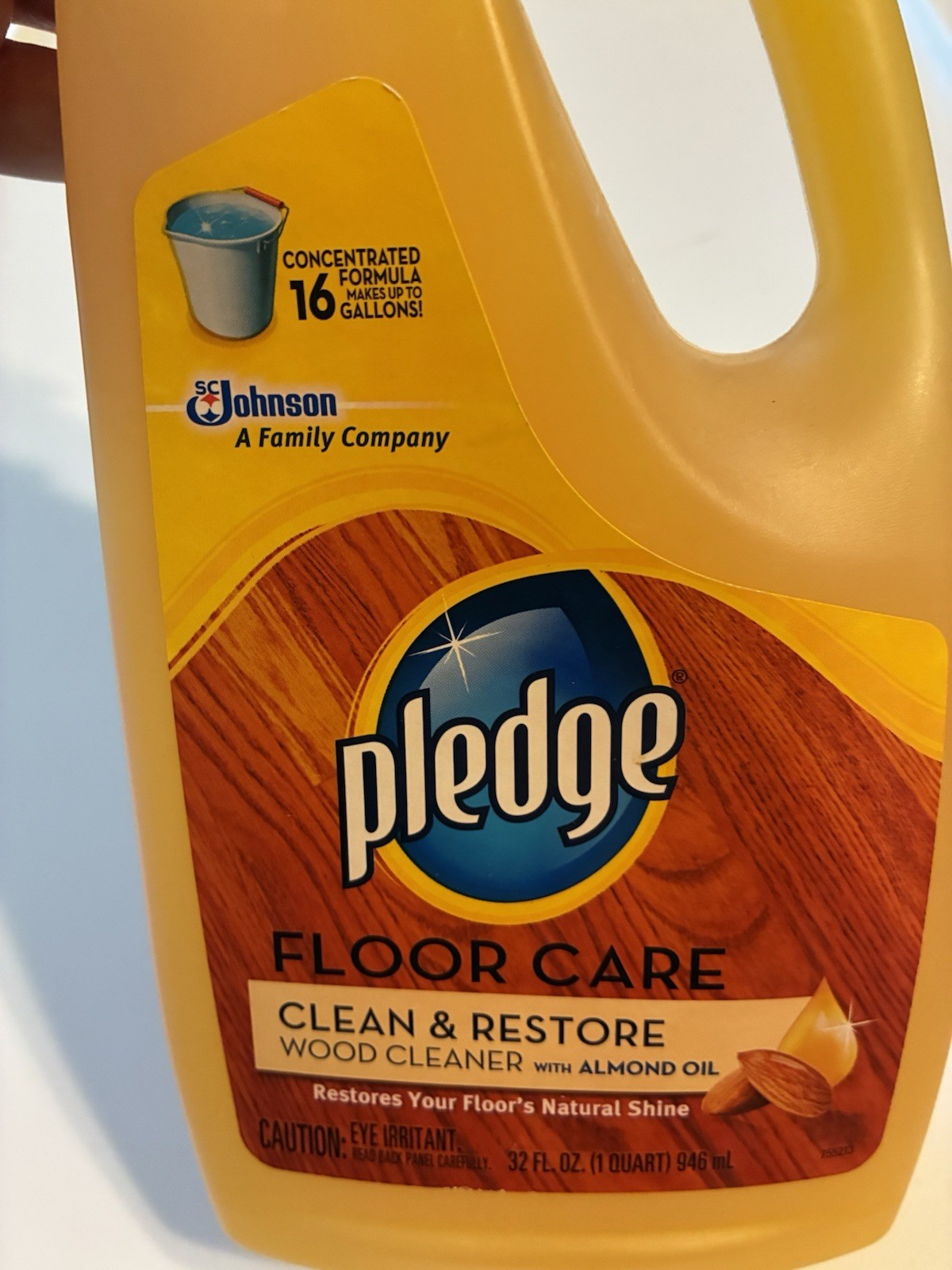 Pledge Floor Care Clean & Restore Wood Cleaner W/ Almond Oil Concentrated DISC