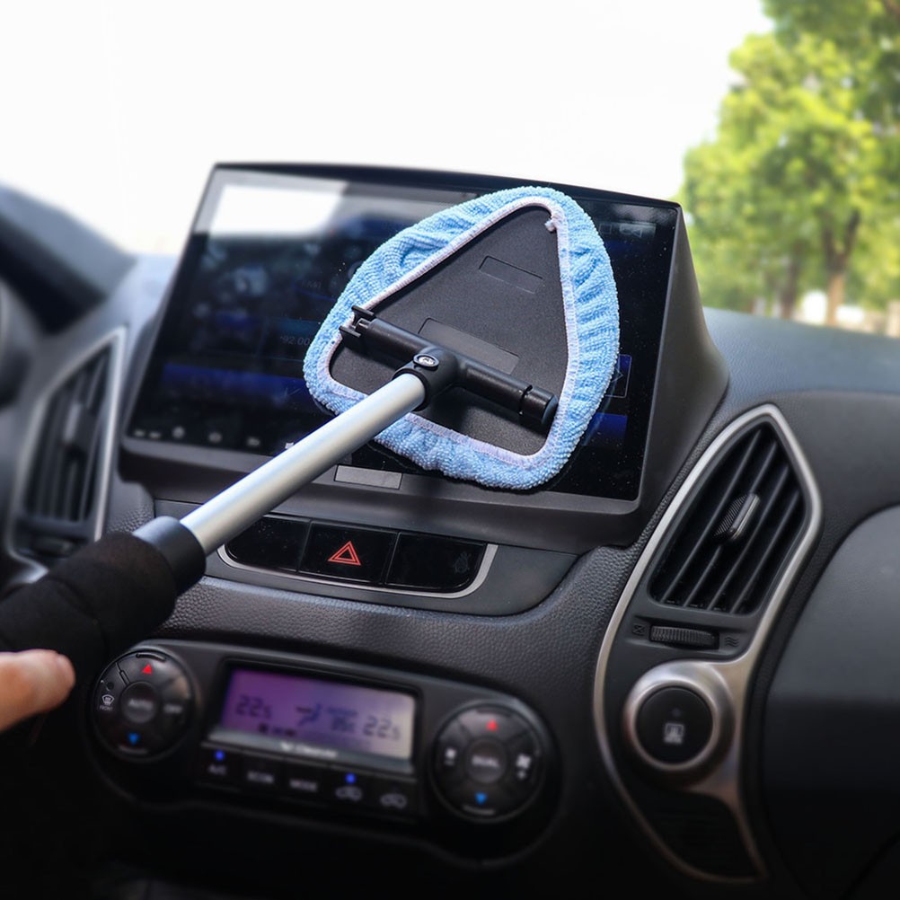 5Pcs Reusable Cleaning Duster Set Car Cleaning Brush Blue Microfiber Dust Brush