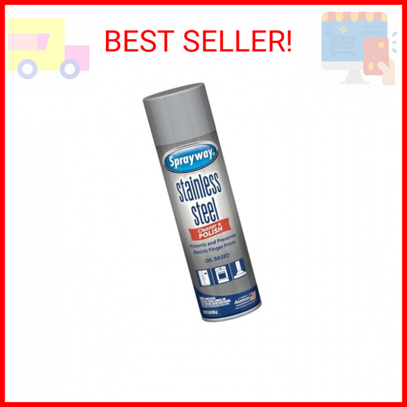 Sprayway SW841 Oil-based Stainless Steel Cleaner and Polish, Protects and Preser