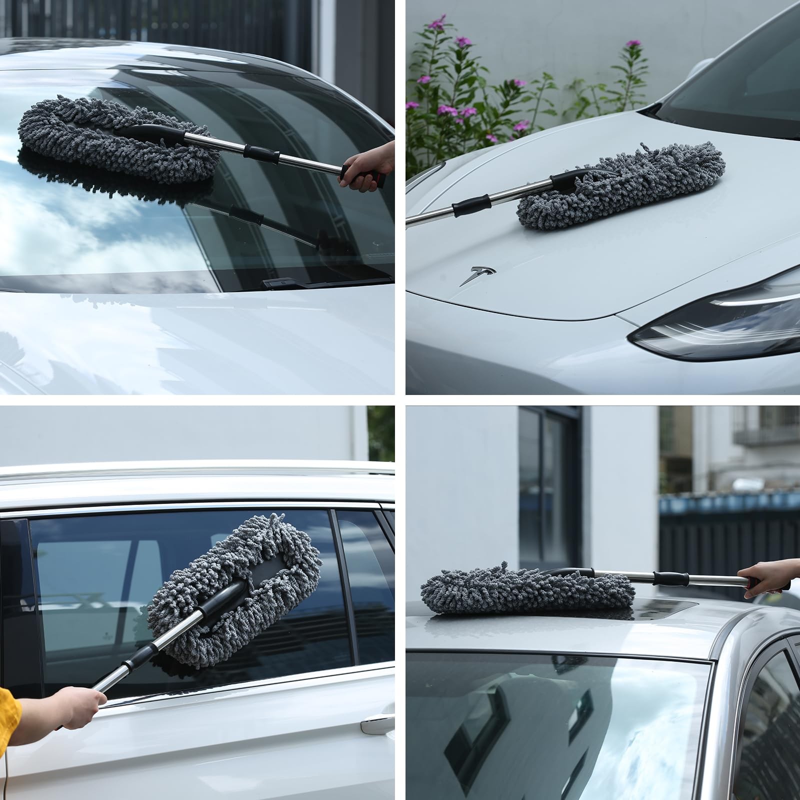 Large Microfiber Car Duster – Scratch-Free, Extendable, Multipurpose Cleaning