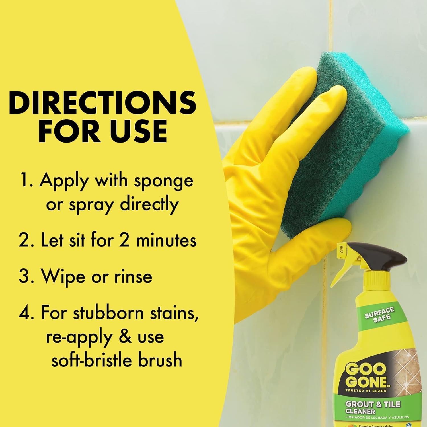 Grout and Tile Cleaner – 28 Ounce – Removes Tough Stains Dirt Caused by Mold …