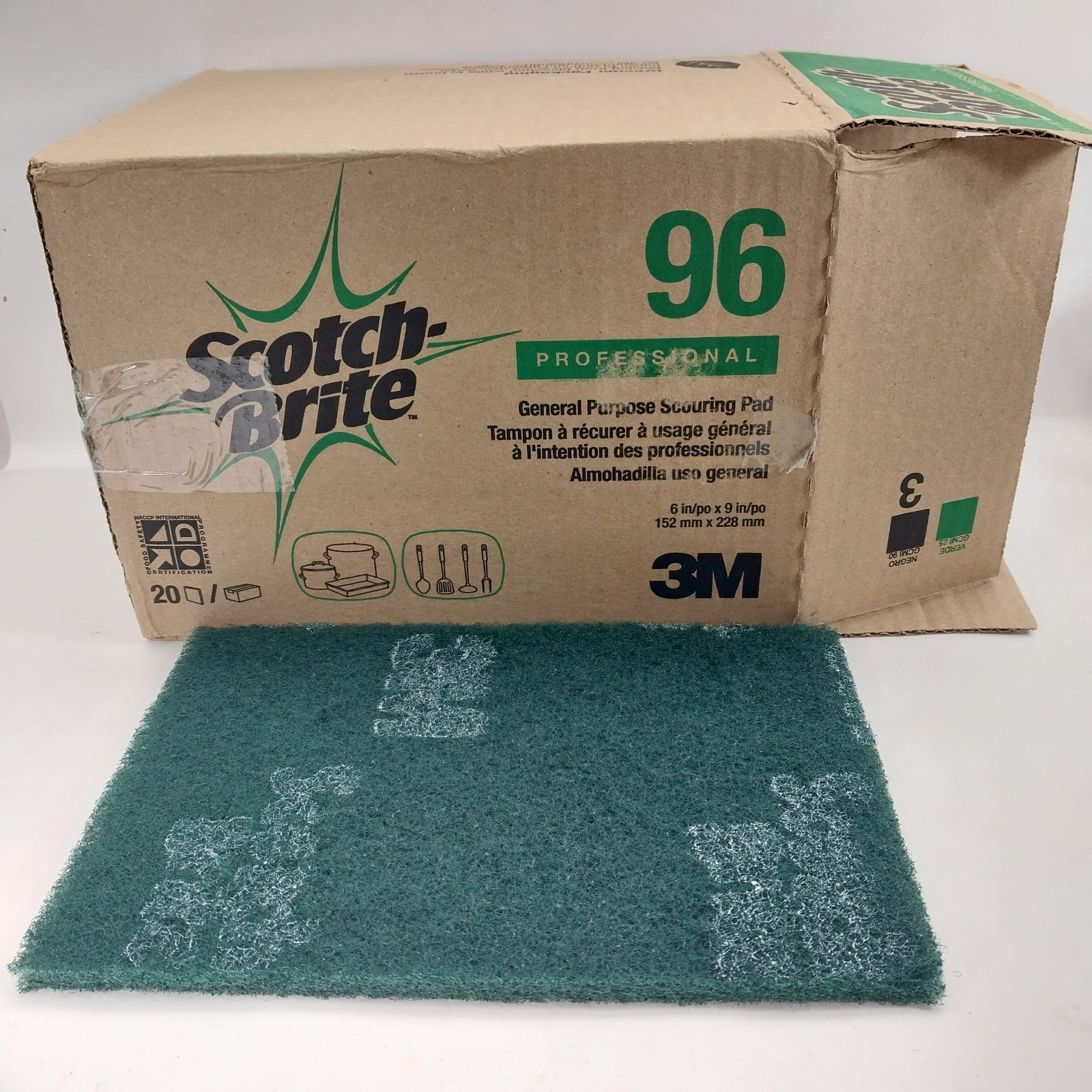 3M Scotch-Brite Heavy Duty Scouring Pad 9 in. L 20 pk