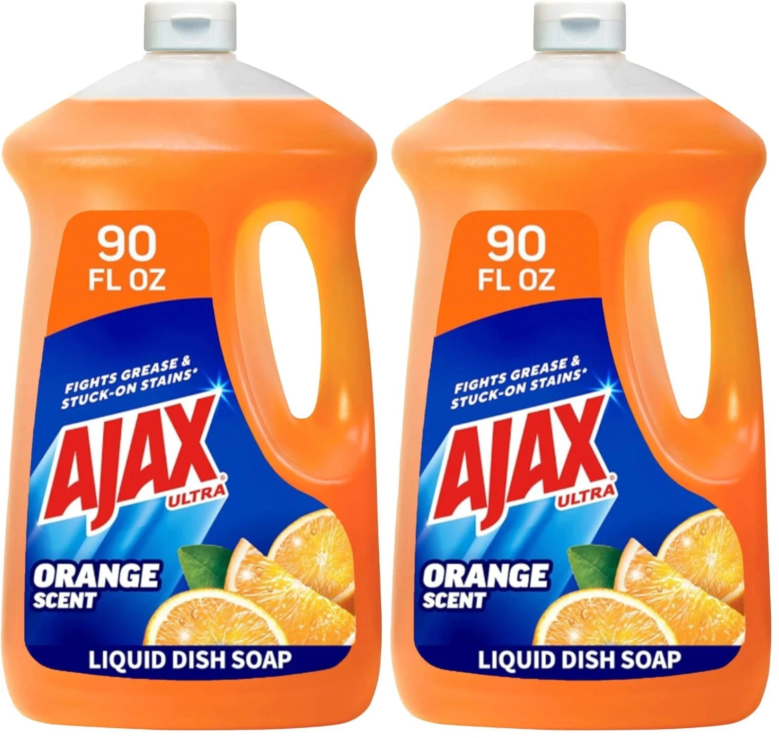 Ajax Dish Soap Pack of 2 – 90 fl oz Orange Scent, Triple Action Formula…