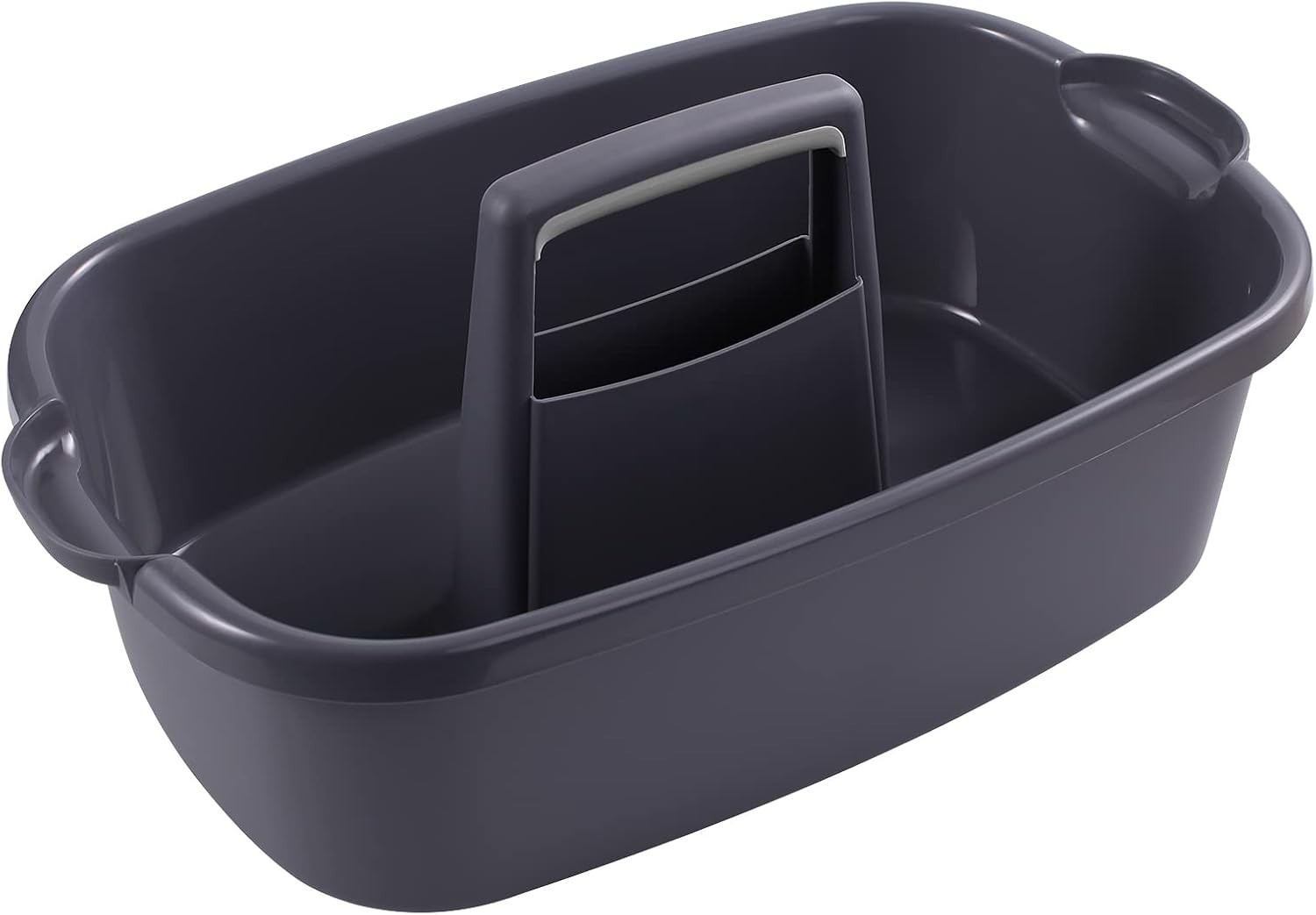 Large Gray Plastic Tote Cleaning Caddy – Convenient 2-Pack for Easy Organization
