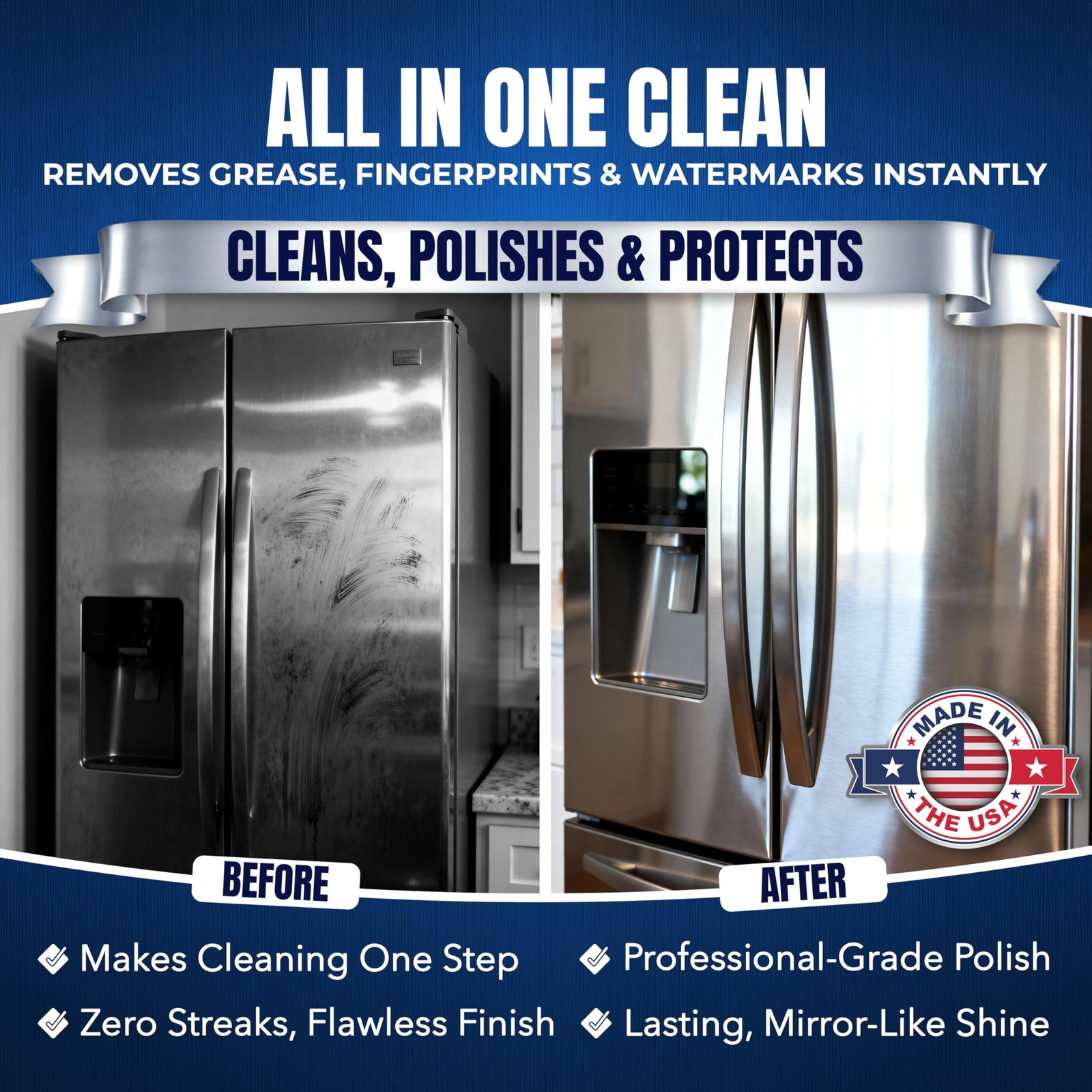 12 x 10oz w/Microfiber Cloth Stainless Steel Cleaner and Polish – Cleans, Pol…