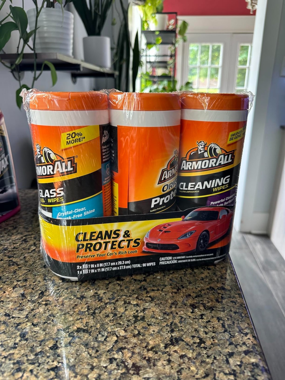 Fresh Scented Car Wipes: 30 Count Each of Cleaning, Protectant & Glass Wipes