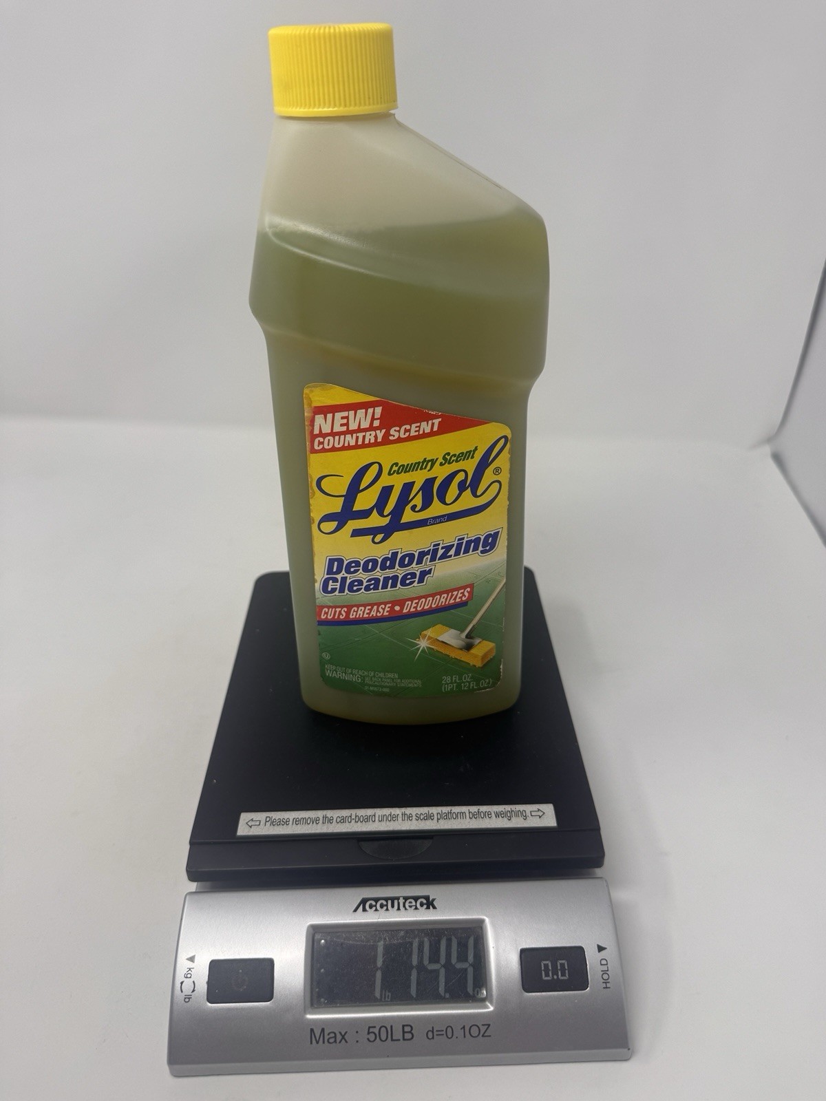 Vintage Lysol Country Scent Deodorizing Cleaner 28fl oz 1990’s Prop 95% Full Mop