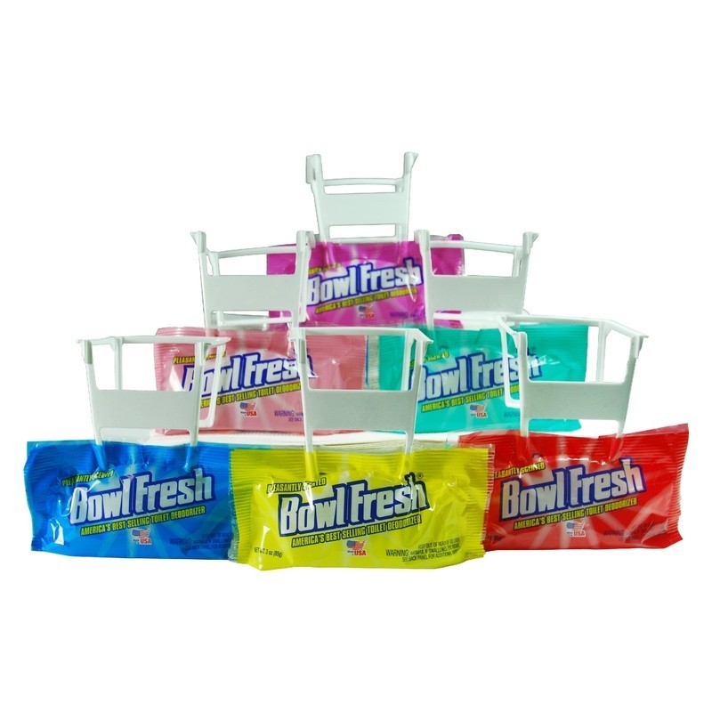 Toilet Bowl Deodorizer Rim Hanger Pleasantly Scented Freshener 10 Pack