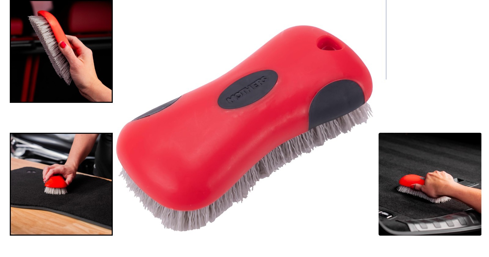 Stiff Bristle Carpet & Upholstery Cleaning Brush – Stain Remover for Home & Auto