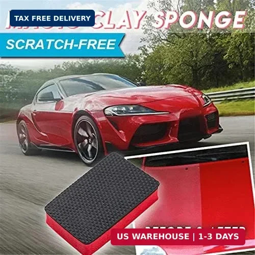 8PCS Clay Bar Sponge, Fine Grade Auto Detailing,Magic Car Pad Block Cleaning, Wa
