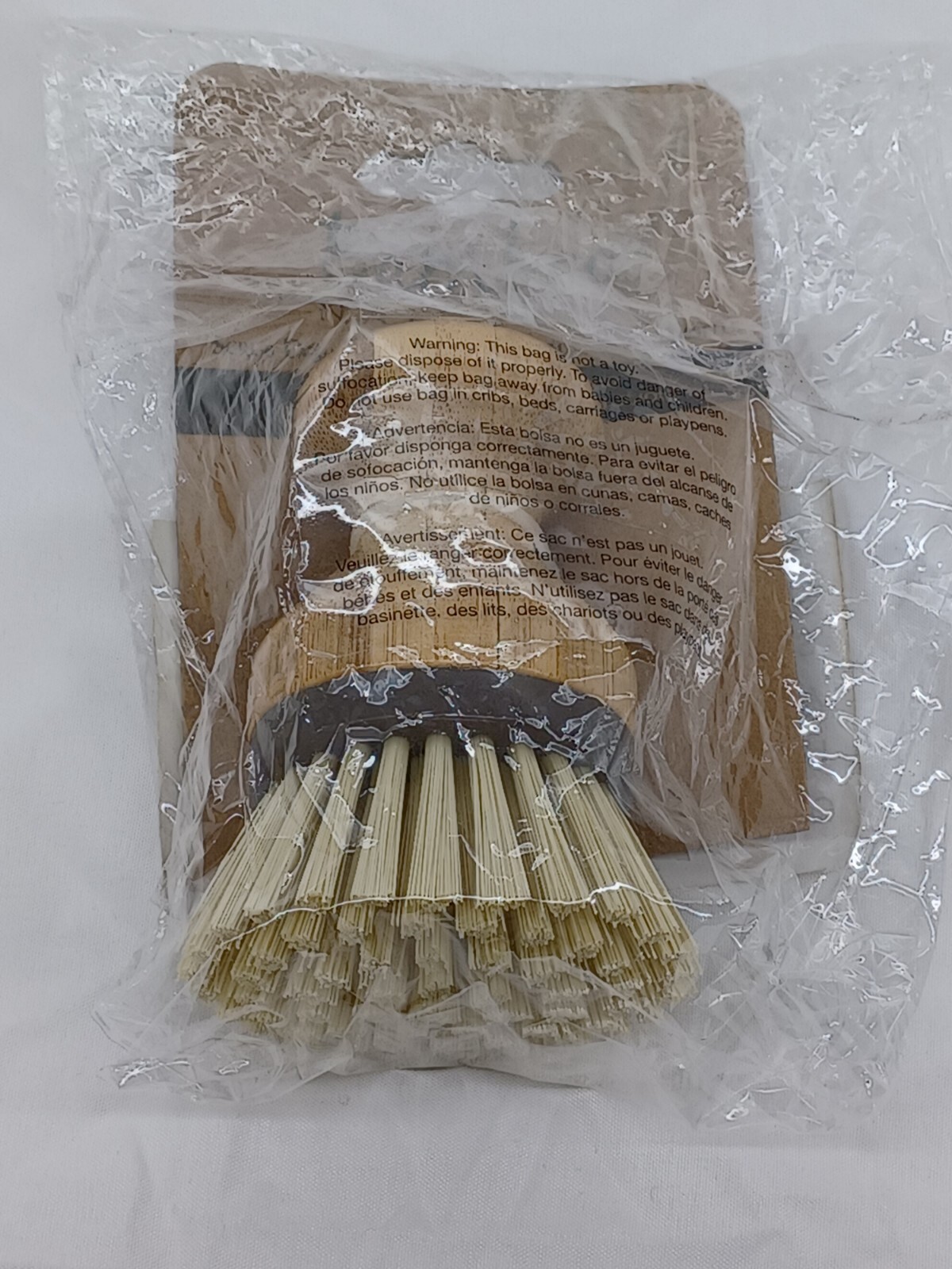 Bamboo naturals Mini Dish scrubber Sustainable recycled plastics by Evriholder