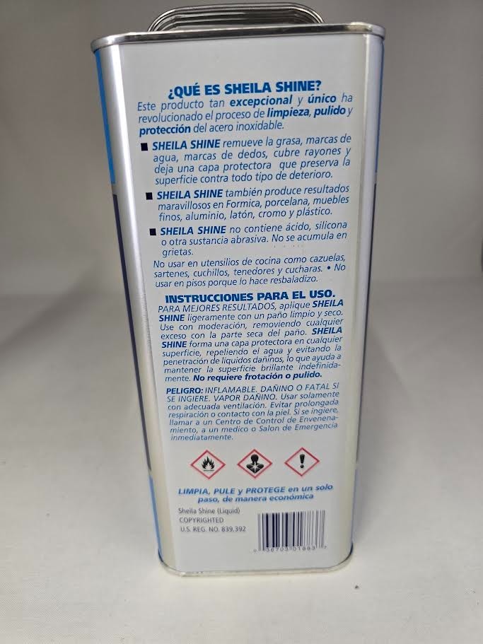 Sheila Shine 1 gallon can of Stainless steel cleaner and polish