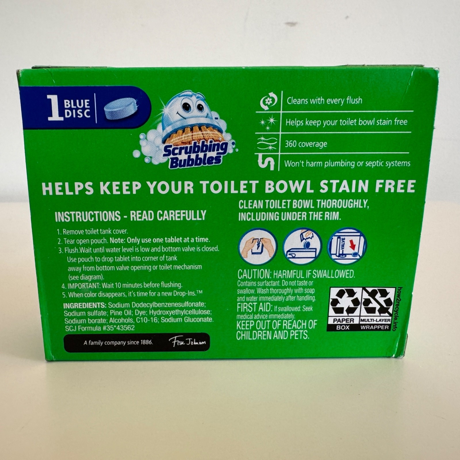 Scrubbing Bubbles Vanish Drop-Ins Toilet Cleaning Tablet 1 in each pack, 6 packs