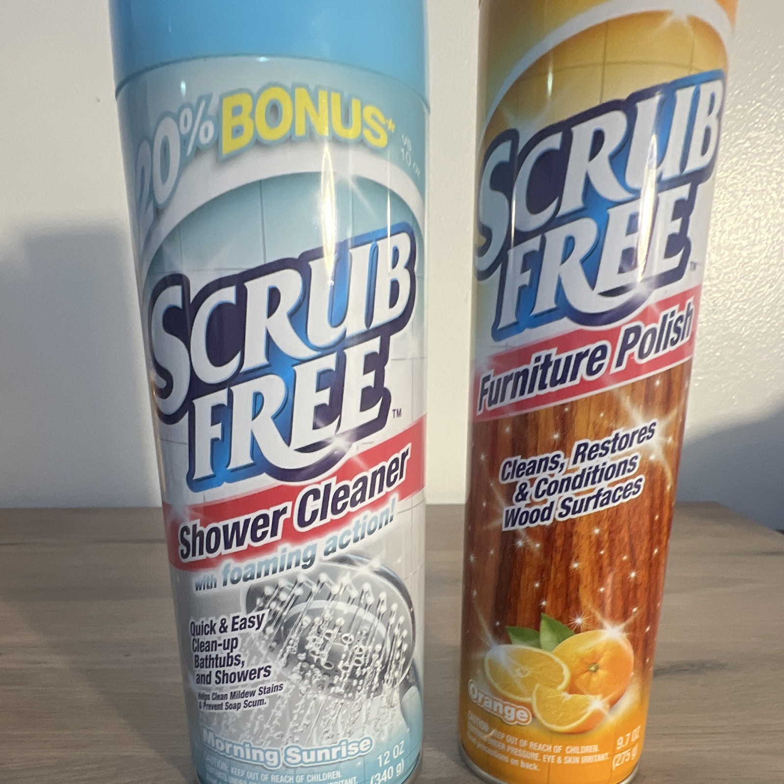 Scrub Free Foaming Bathroom Cleaner Spray Morning Sunrise Scent 12 oz 2 Pack