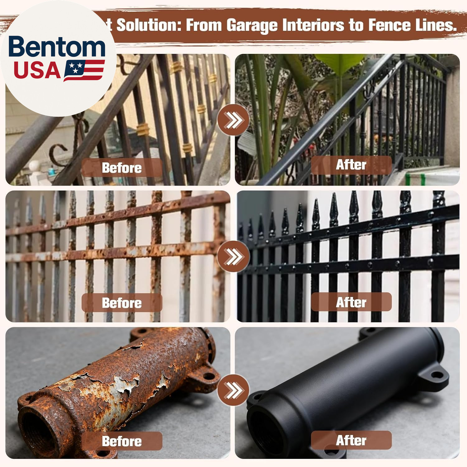 2-In-1 Rust Converter & Metal Primer – 1-Step Rust Stopper, Anti-Rust Coating &