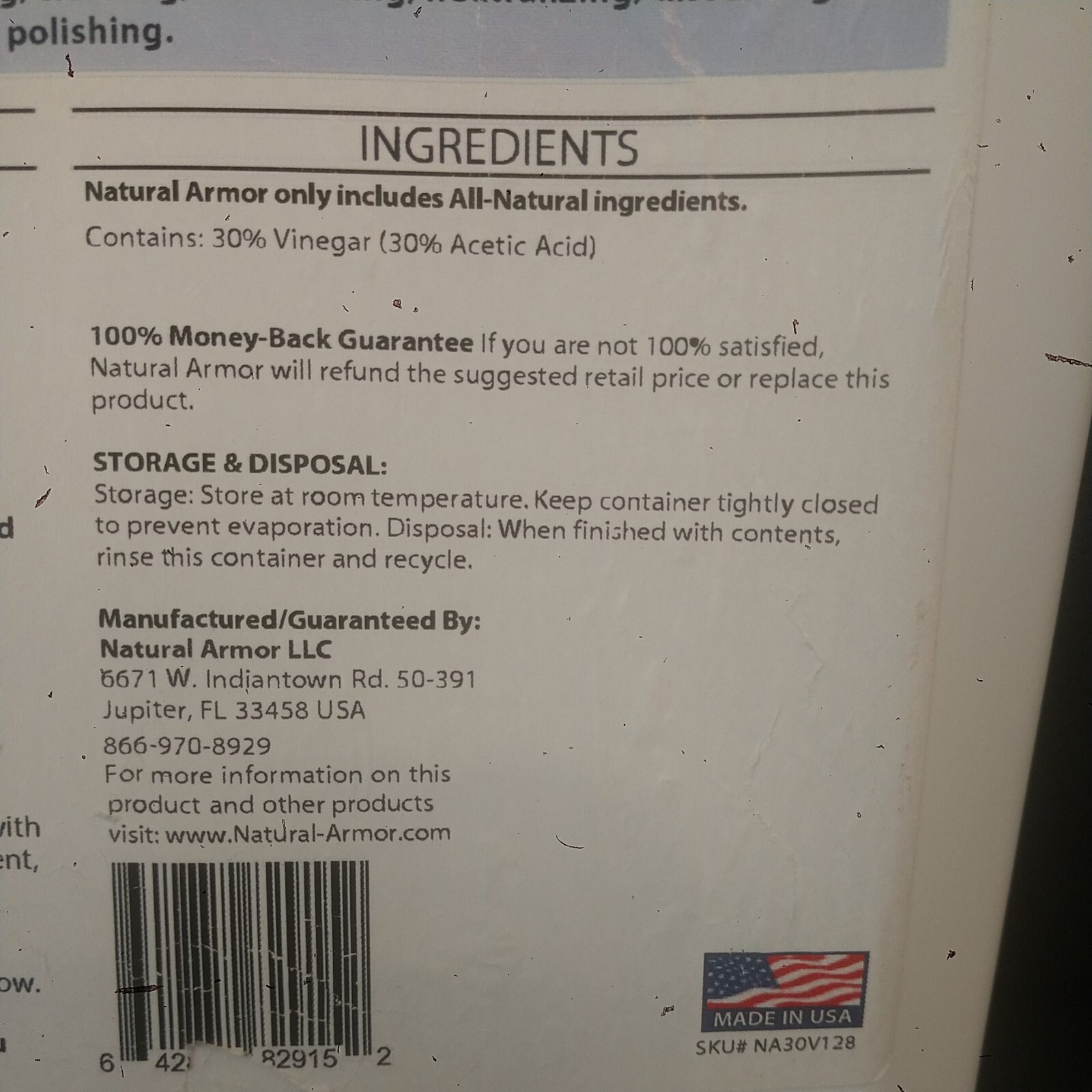 Natural Armor 30% Home & Garden 6% Stronger Concentrate 1 Gallon,indoor/ outdoor