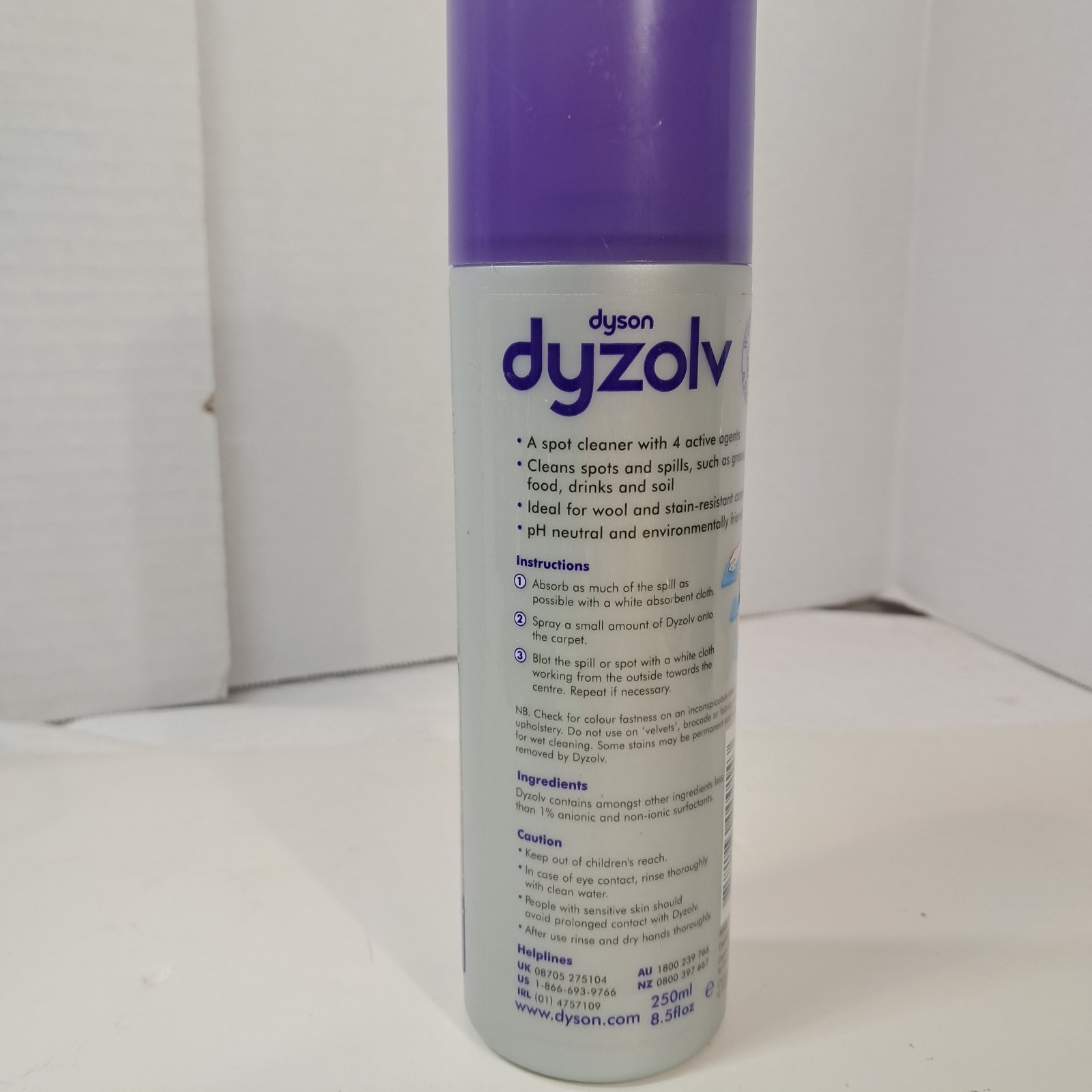 NEW Dyson Dyzolv Spot Cleaner for Carpets & Rugs 4 Active Agents 8.5 oz genuine