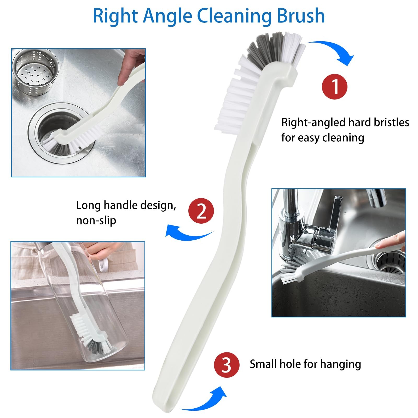 6 Pack Multipurpose Household Cleaning Set, Deep Cleaning Brush Set with Grip…