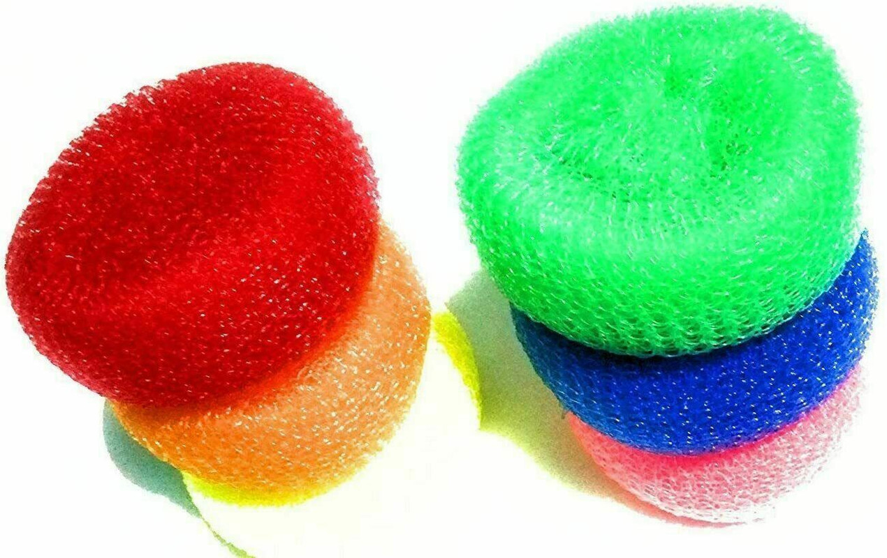 Kitchen Scrubber Cleaning Plastic Nylon Dish Pot Pan Washing Mesh Jaali tea shop