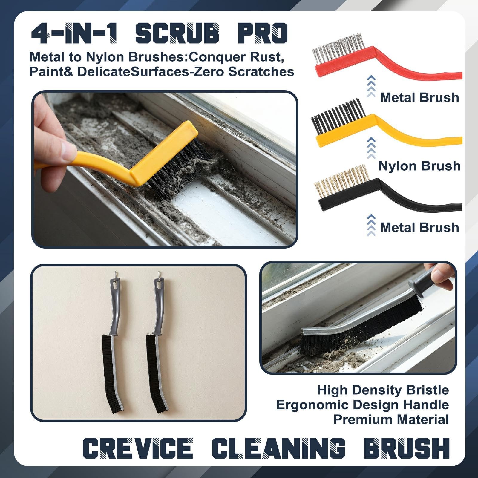 23 Pcs Window Track Cleaner Tools Set, Window Groove Cleaning Brush Kit for S…