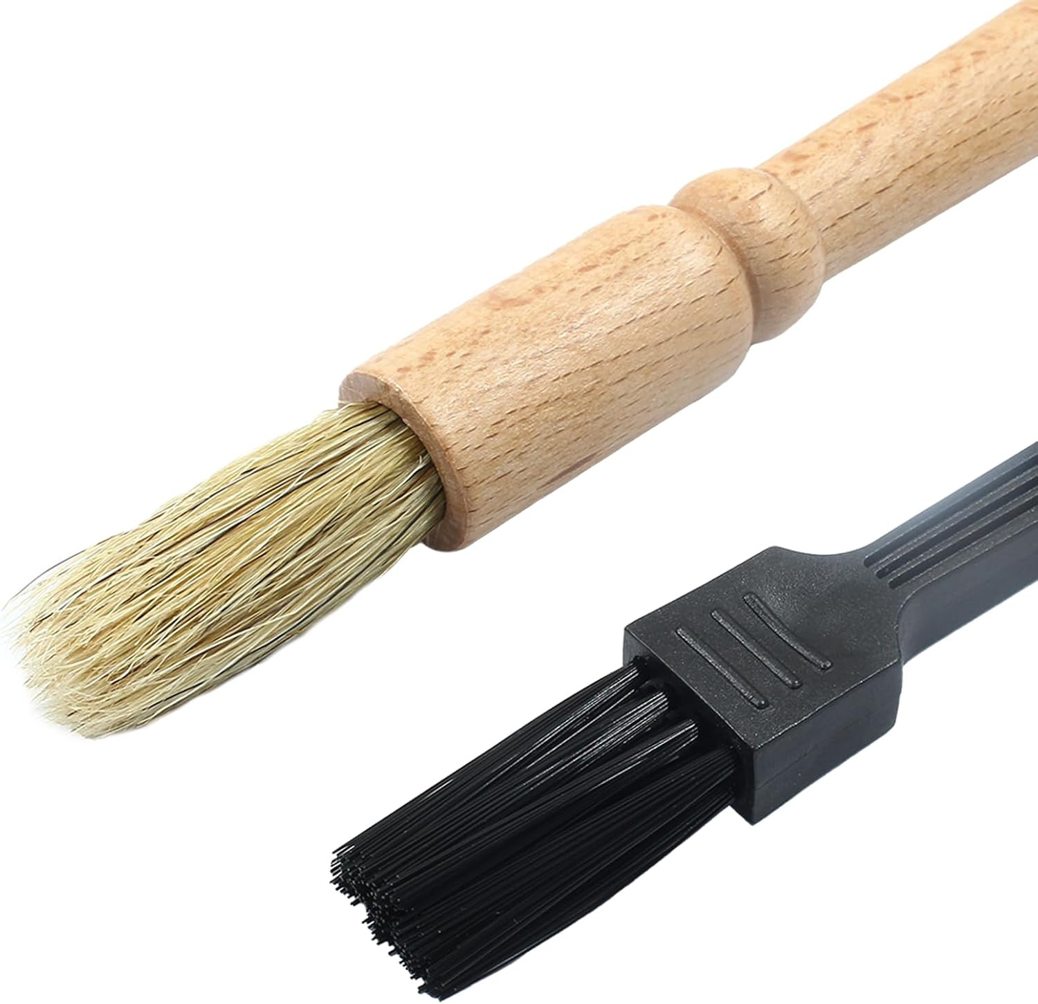 2 Pack Coffee Grinder Cleaning Brush Bean Grain Grounds Tool Black
