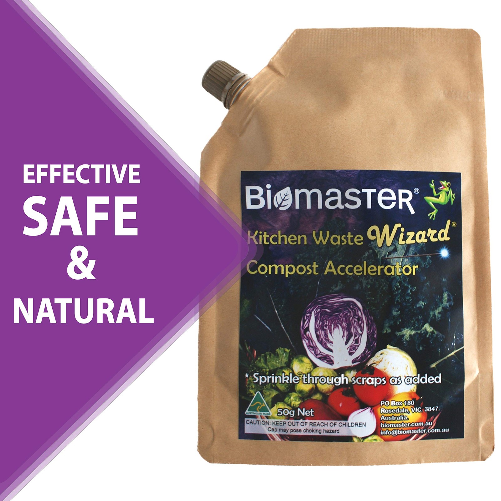 Kitchen Waste Wizard Compost Accelerator – 50g – Natural