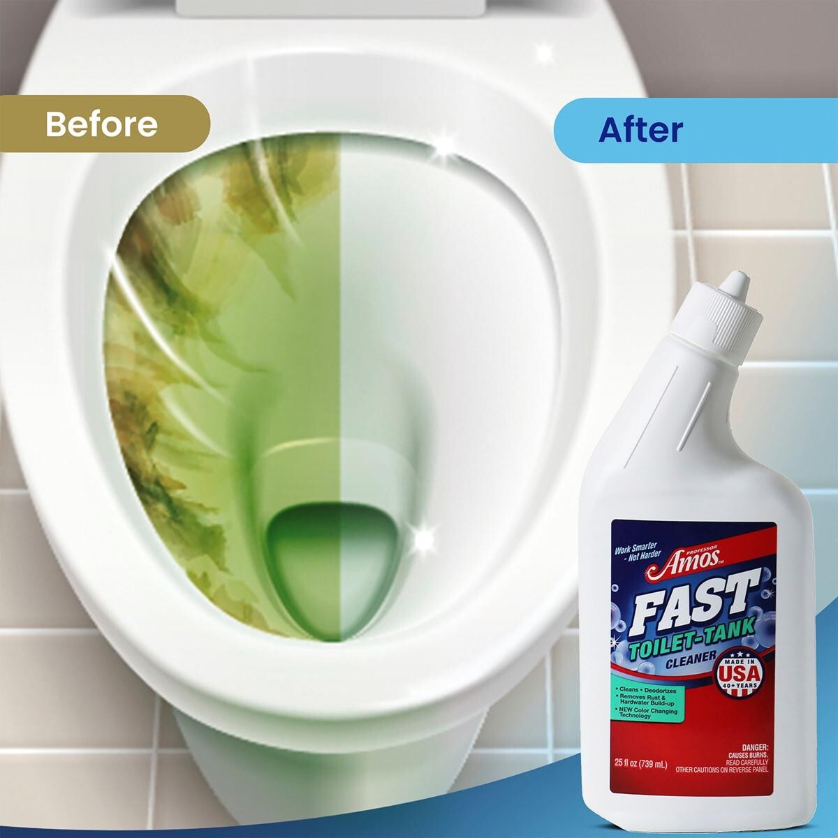Professor Amos FAST Toilet & Tank Cleaning Solution 33 fl oz – Citrus